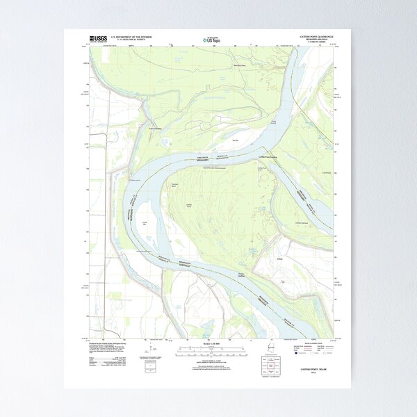 Item preview, USGS TOPO Map Mississippi MS Catfish Point 20120402 TM designed and sold by WetdryvacRBO2.