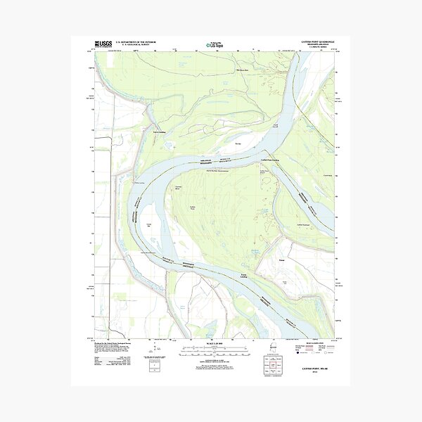 Item preview, USGS TOPO Map Mississippi MS Catfish Point 20120402 TM designed and sold by WetdryvacRBO2.