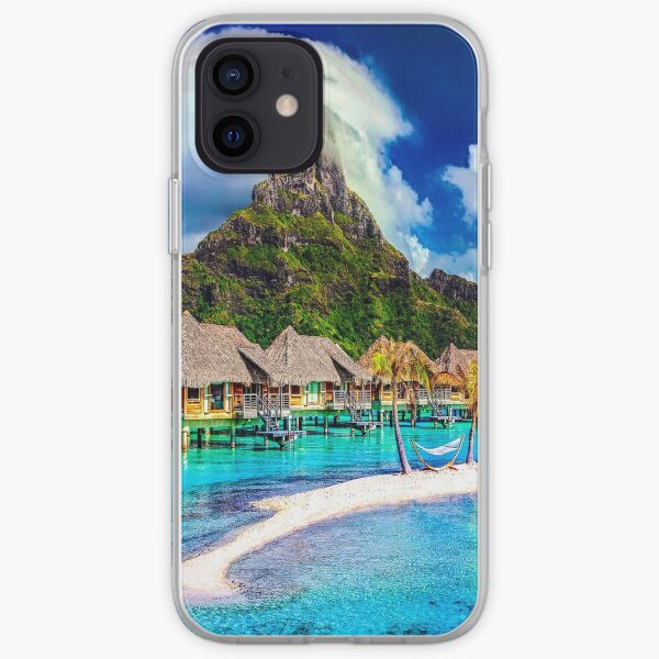 fwc 1314 beach bora- bora clouds iPhone Soft Case