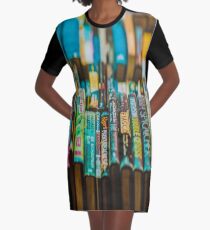 fwc 1345 abundance bookcase books Graphic T-Shirt Dress