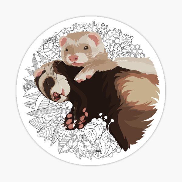 Ferret Art #2 - ElinationART  Sticker