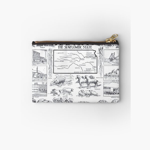 Item preview, Vintage Illustrative Map of Kansas (1912) designed and sold by BravuraMedia.