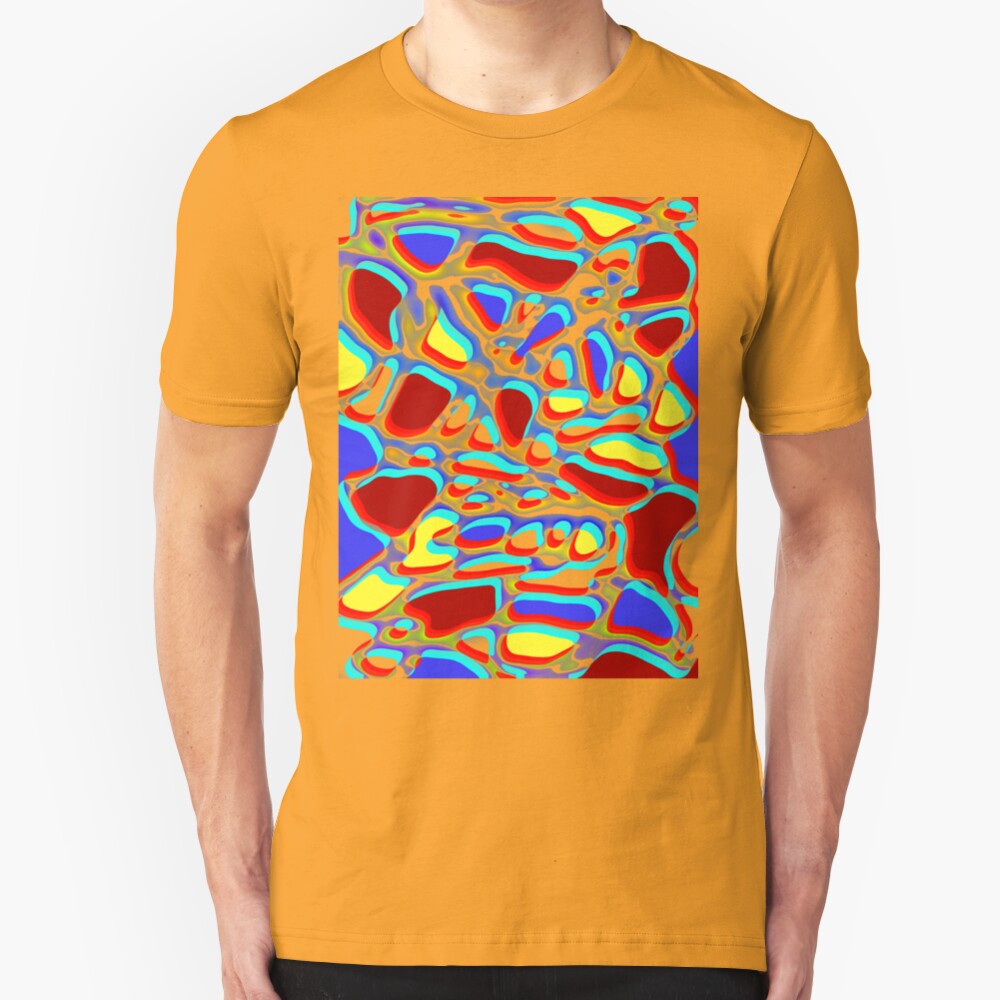 bright abstract a fun design for fun folk Slim Fit T-Shirt