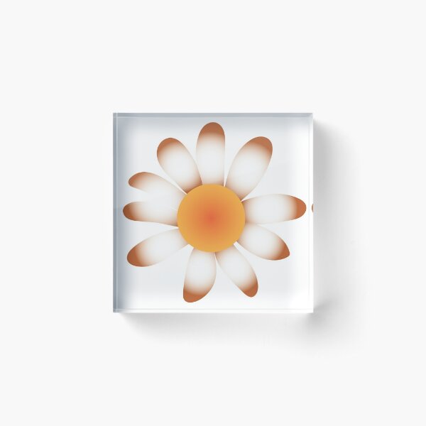 Digital daisy Acrylic Block