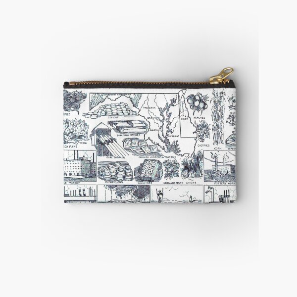 Item preview, Vintage Maryland and Delaware Illustrative Map (1912) designed and sold by BravuraMedia.