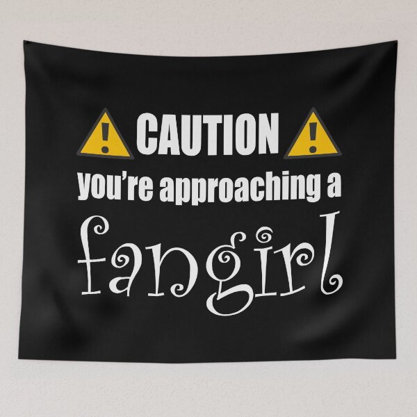 Item preview, Caution you're approaching a fangirl (Black) designed and sold by AlexVR.