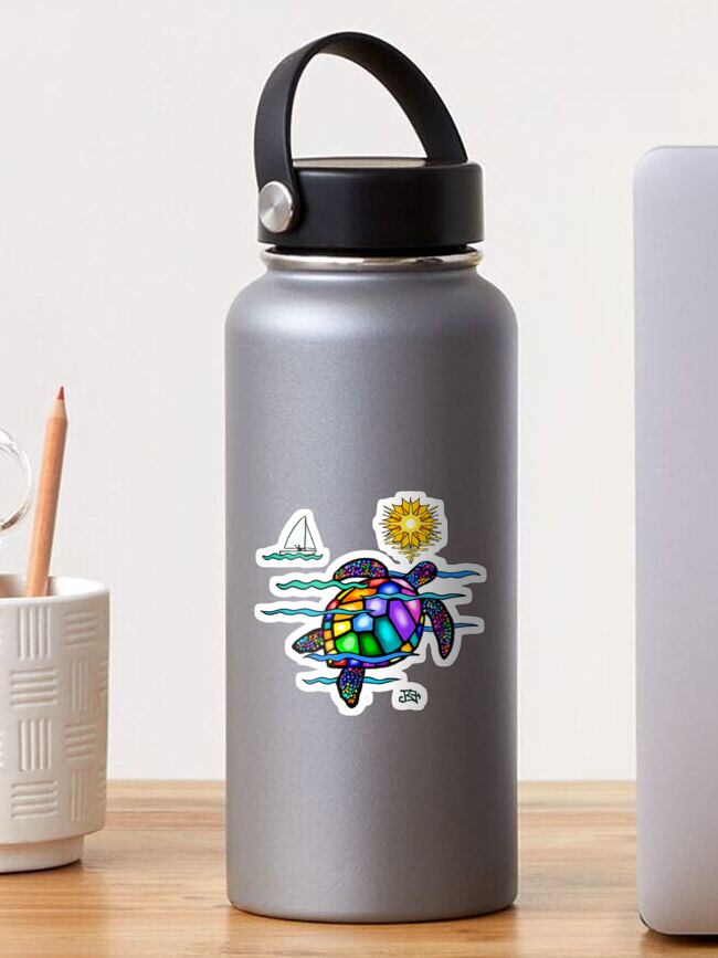 Skin Decal for Hydro Flask 40 oz Wide Mouth / Baby Blue Grey Glass