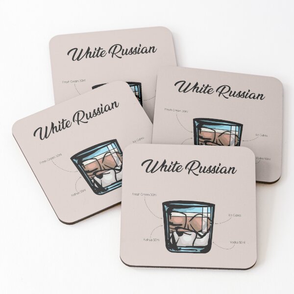 Item preview, White Russian Cocktail Recipe designed and sold by HuckleberryArts.