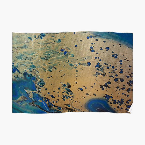 Gold Rush - Abstract Acrylic Painting Poster