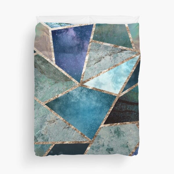Geometric texture turquoise  Duvet Cover