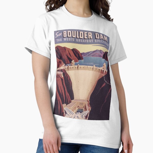 Item preview, Boulder Dam Retro Vintage Travel Poster designed and sold by vintagevivian.