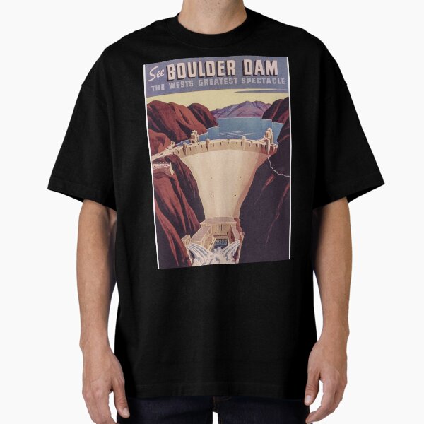 Item preview, Boulder Dam Retro Vintage Travel Poster designed and sold by vintagevivian.