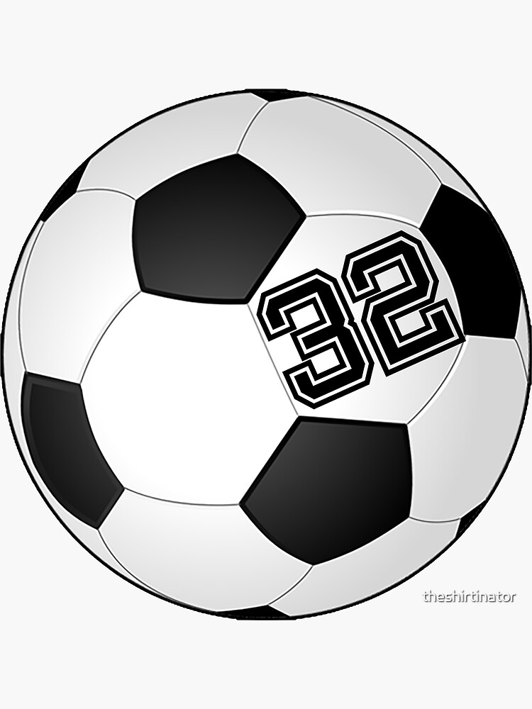 football-soccer-player-jersey-no-32-back-number-32-ball-sport-sticker
