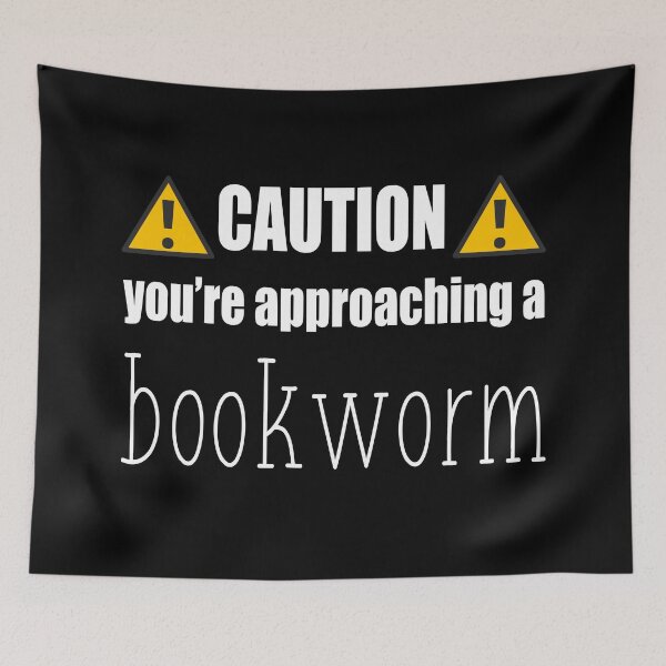 Item preview, Caution you're approaching a bookworm (Black) designed and sold by AlexVR.