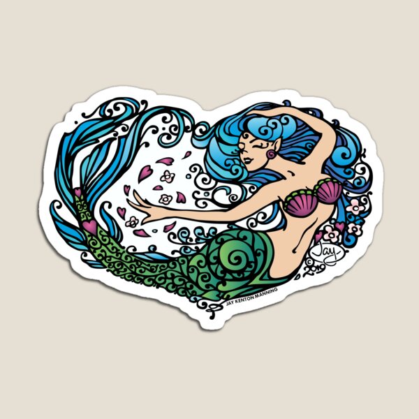 Heart of a Mermaid- Color- Light Magnet