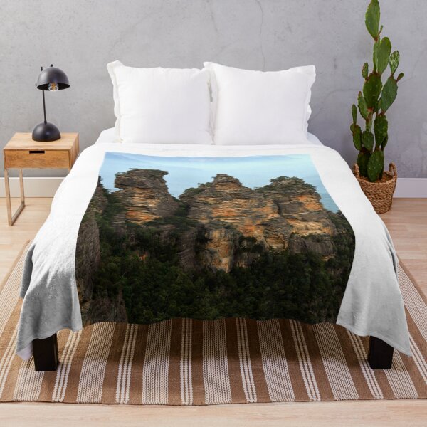 Item preview, Blue Mountains National Park, Echo Point, Three Sisters Rock, Outside Sydney Australia designed and sold by Sharon Schwalbe.