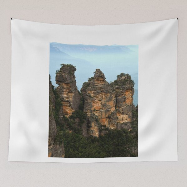 Item preview, Blue Mountains National Park, Echo Point, Three Sisters Rock, Outside Sydney Australia designed and sold by Sharon Schwalbe.