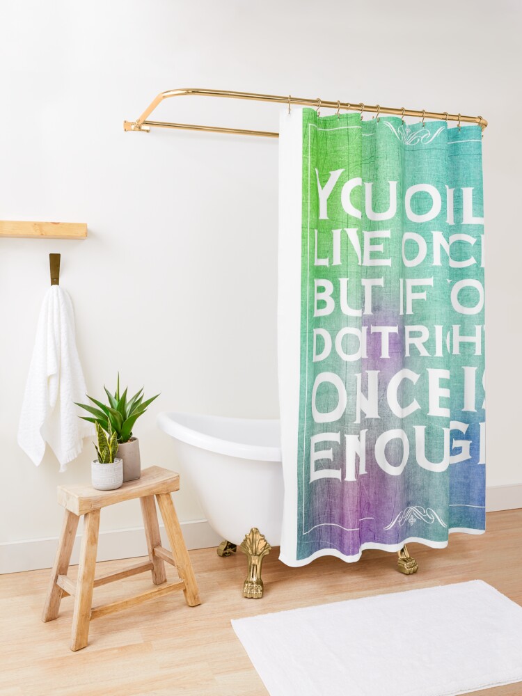 Alternate view of Mae West Inspirational Quote 2 Shower Curtain