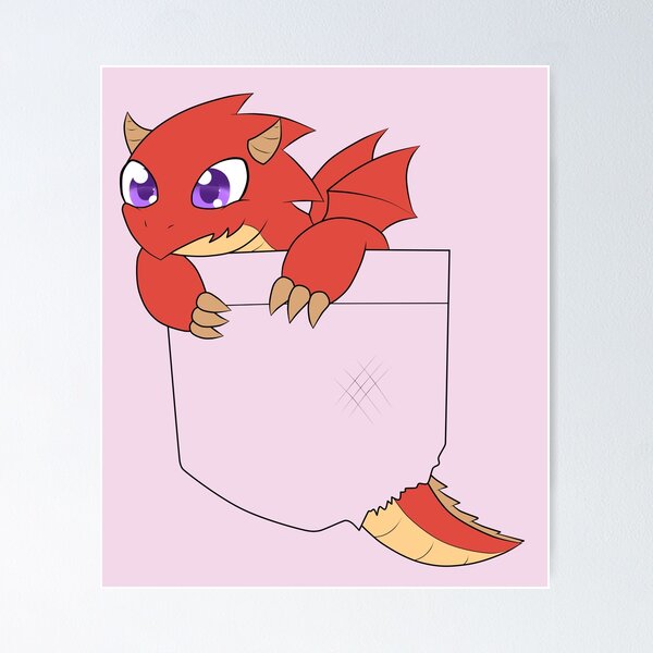 Item preview, Red pocket Dragon designed and sold by animecat33.