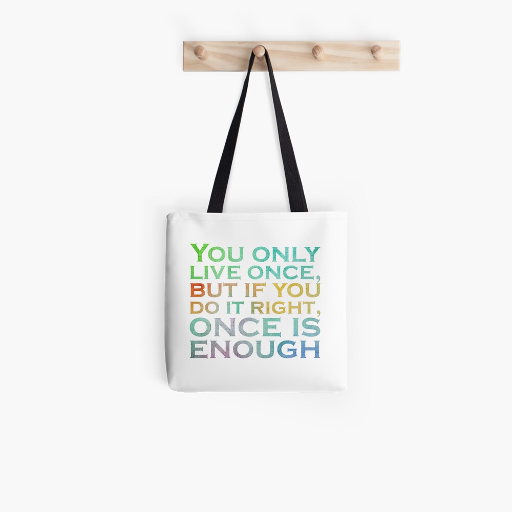 Mae West Inspirational Quote Tote Bag
