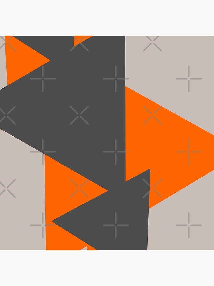 Thumbnail 4 von 4, Kissen, Orange und graue Dreiecke designt und verkauft von sylviabosky.