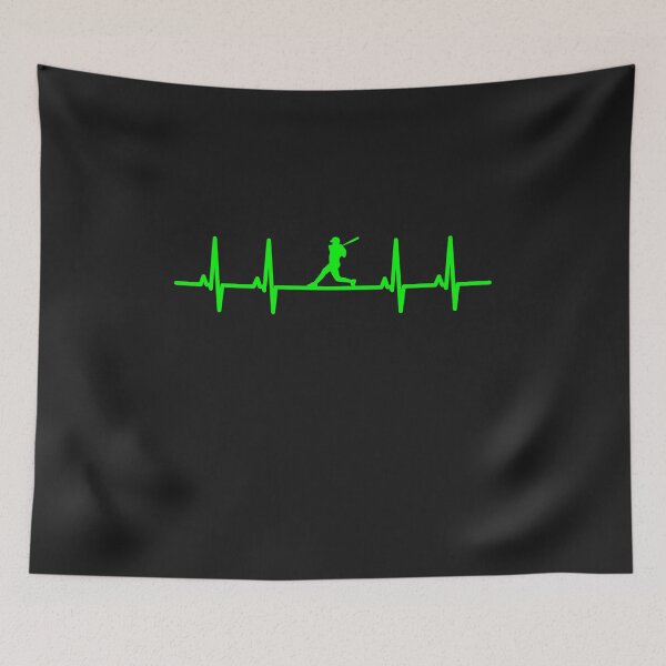 Item preview, Baseball picture ECG curve heartbeat heart rate designed and sold by dm4design.