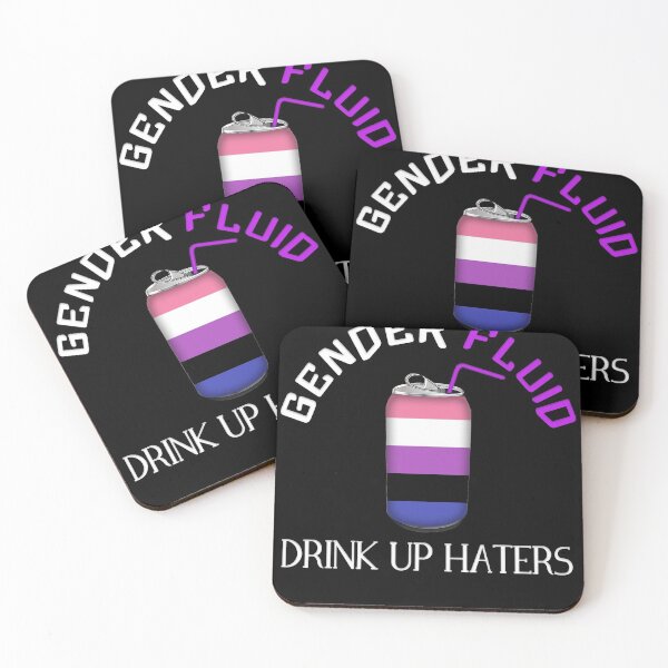 Item preview, Genderfluid Nonbinary T-Shirt DRINK UP HATERS Bigender Genderqueer Sticker Gift designed and sold by theshirtinator.