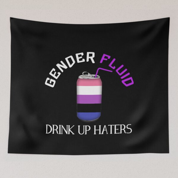 Item preview, Genderfluid Nonbinary T-Shirt DRINK UP HATERS Bigender Genderqueer Sticker Gift designed and sold by theshirtinator.