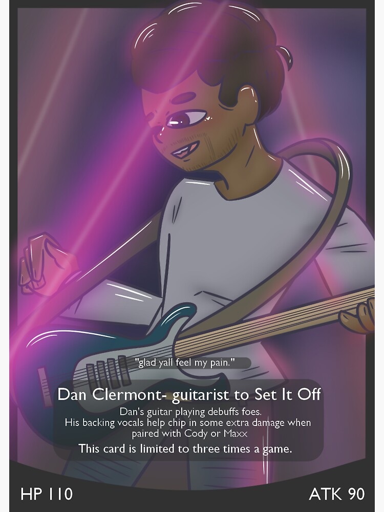 dan clermont- set it off trading card Sticker for Sale by