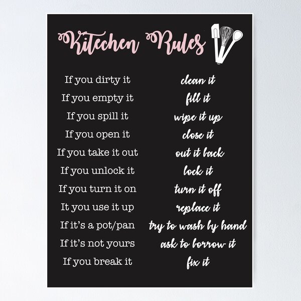 Item preview, Kitchen Rules designed and sold by savmedley.