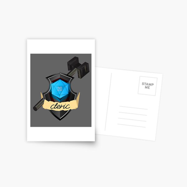 Dungeons & Dragons Kleriker D20 Postkarte