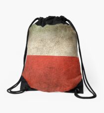 Old and Worn Distressed Vintage Flag of Poland Drawstring Bag