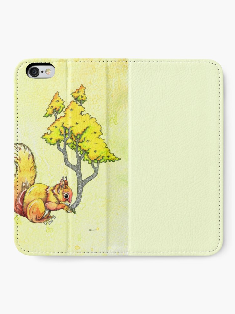 Alternate view of Oak Tree Squirrel iPhone Wallet