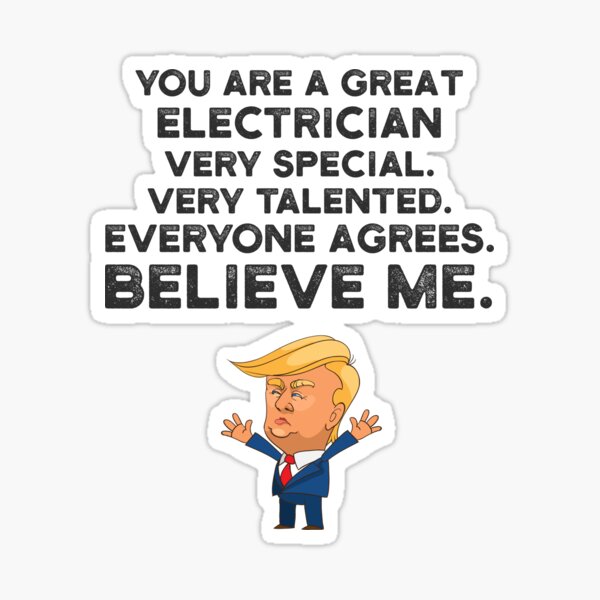 Artikel-Vorschau von Elektriker Lustiger Trump, designt und verkauft von UneDesigns.