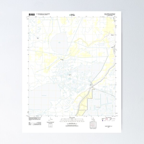 Item preview, USGS TOPO Map Louisiana LA Lake Theriot 20120413 TM designed and sold by WetdryvacRB01.