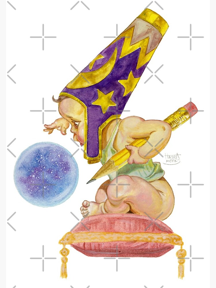 Watercolor Wizard Baby by HajraMeeks