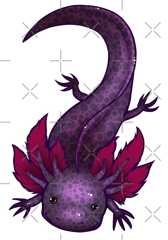 "Spotted Lavender Axolotl" by QuixoticWhimsy | Redbubble