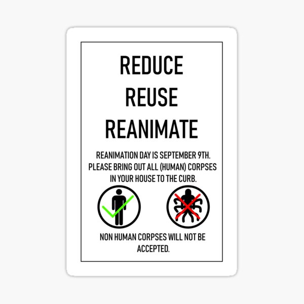 Sticker Reanimation Redbubble