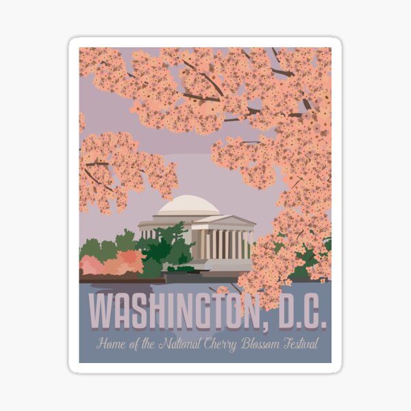 Washington, DC Travel Poster Sticker