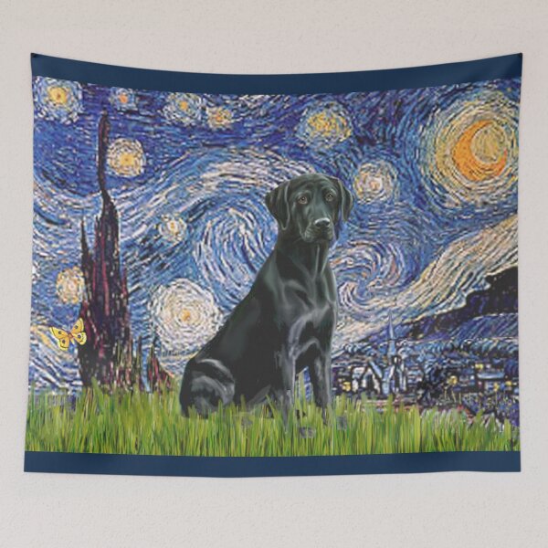 Item preview, Black Labrador Retriever #1 in Starry Night designed and sold by JeanBFitzgerald.