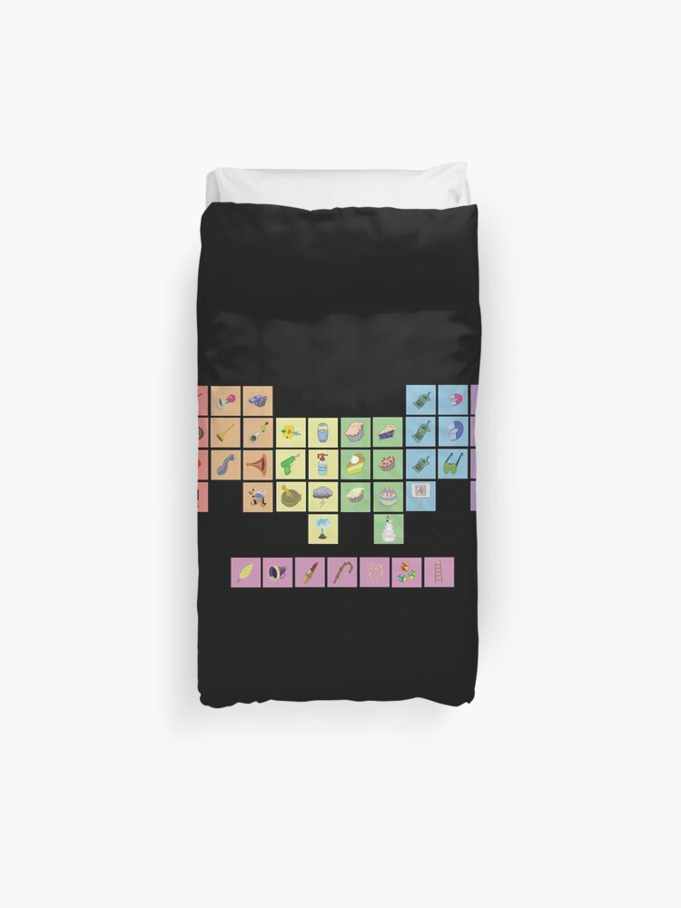 The Periodic Table Of Gags Duvet Cover By Pinkataraxy Redbubble