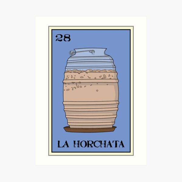 La Horchata Loteria Design Art Print