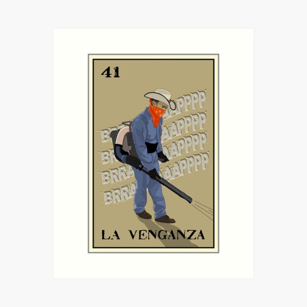 Aperçu de l'œuvre Conception de la Loteria La Venganza créée et vendue par Kid-Diablo-Tees.