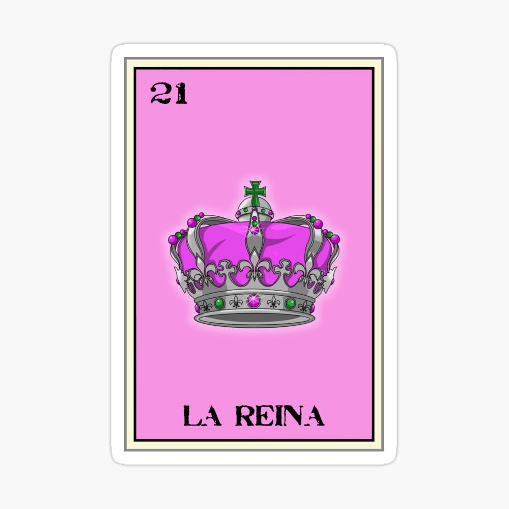 La Reina-loteria 13x19 Art Print,loteria Art,loteria Print,wall