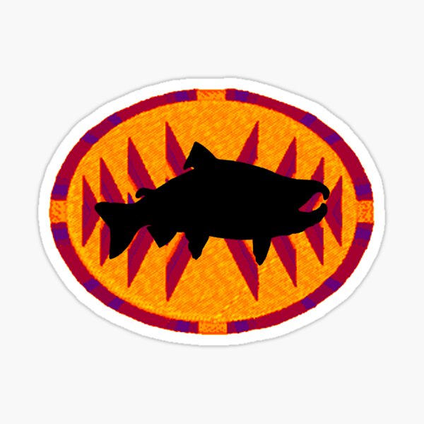 Montana Fly Company MFC Retro Fish Logo Orange Sticker 4 x 2 - The  Painted Trout