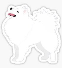 Amerikanisches Eskimo-Hunderasse-Illustrations-Schattenbild Sticker