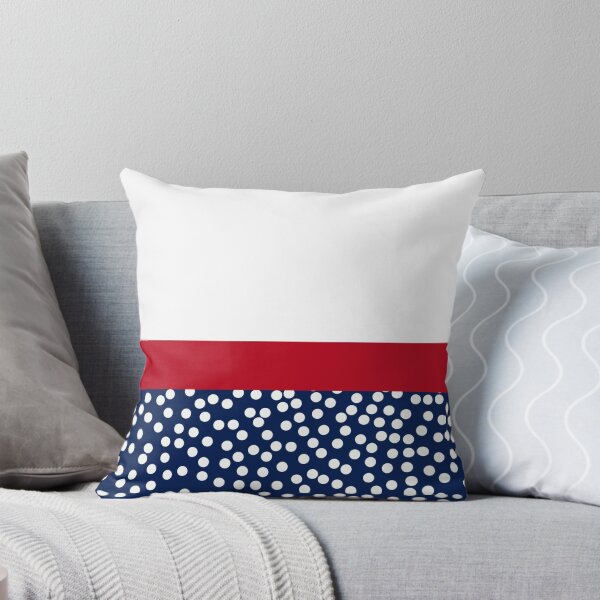 Item preview, Modern Polka Dots Navy Blue and Red designed and sold by Melissa Park.