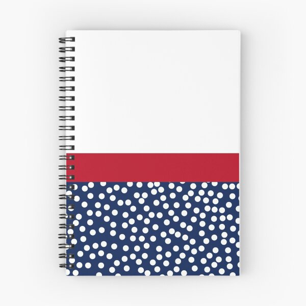 Item preview, Modern Polka Dots Navy Blue and Red designed and sold by Melissa Park.