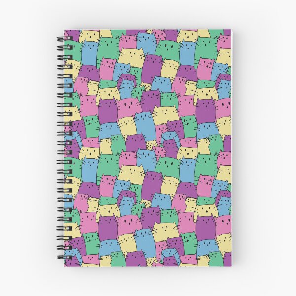 Item preview, Blue Green Pink Cat Crowd designed and sold by DesignsByDB.