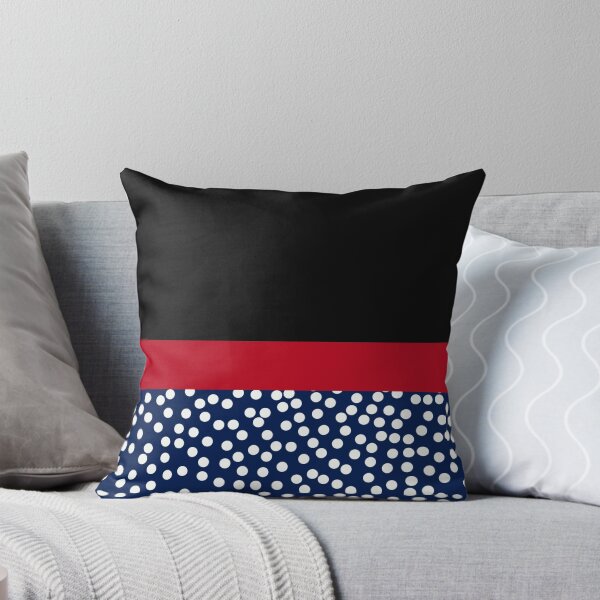 Item preview, Modern Polka Dots Black Red Navy Blue designed and sold by Melissa Park.